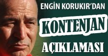 Engin Korukır’dan kontenjan açıklaması