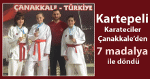 Karateciler Çanakkale’den 7 madalya ile döndü