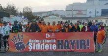 Kadına Şiddete Hayır dediler, pedallara bastılar!