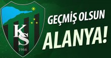 Kocaelispor'dan Alanya'ya geçmiş olsun mesajı