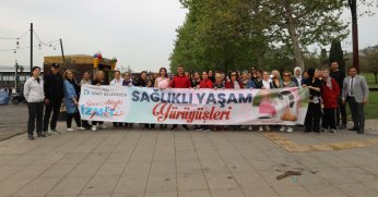 Kadınlardan sağlıklı yaşam yürüyüşü
