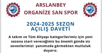 Arslanbey Organize YENİ sezonu açıyor
