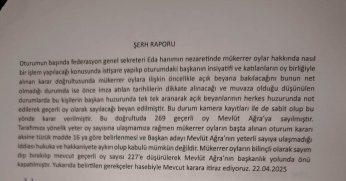 İşte Ağra’nın şerh raporu!