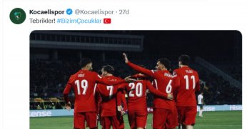 Kocaelispor’dan Millilerimize kutlama
