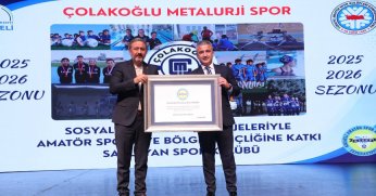 Çolakoğlu Metalurji Spor Kulübü’ne çok anlamlı plaket