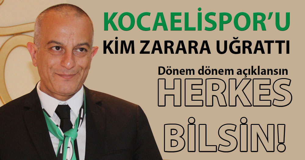 Kulübü zarara uğratanları HERKES BİLSİN!