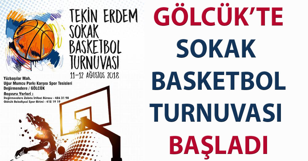 Gölcük'te sokak basketbol turnuvası başladı