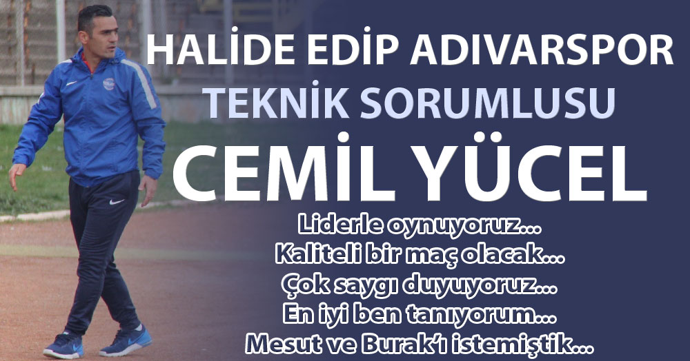 Cemil Yücel: Kocaelispor'a çok saygı duyuyoruz