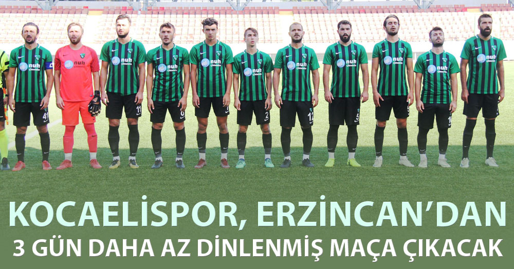 Erzincan 3 gün fazla dinlenmiş maça çıkacak