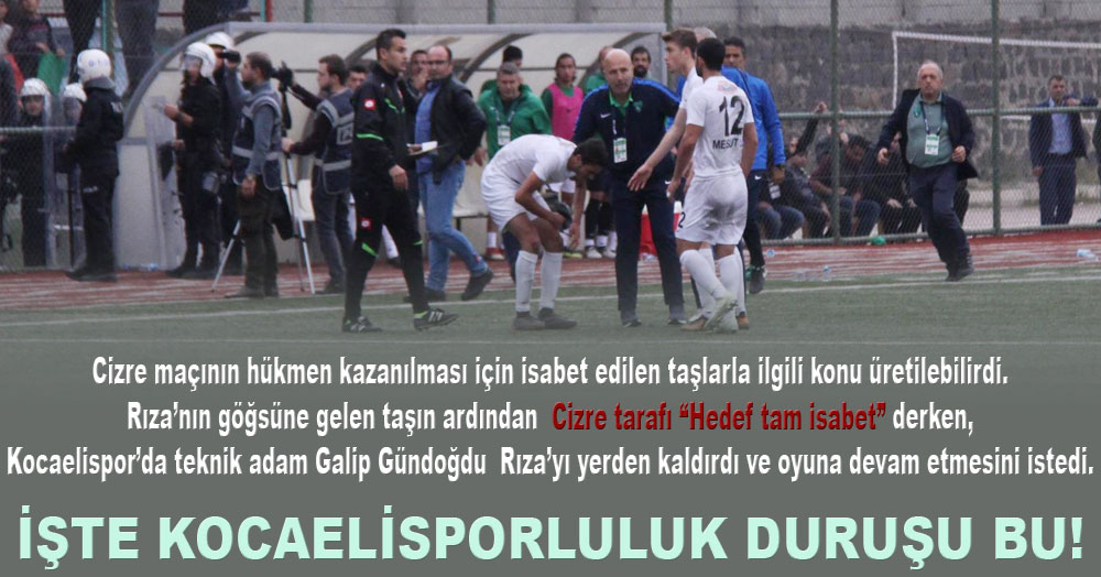 KOCAELİSPORLULUK duruşu bunu gerektirirdi
