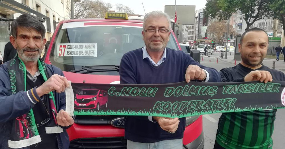 Dolmuş taksicilerden Kocaelispor’a TAM DESTEK!