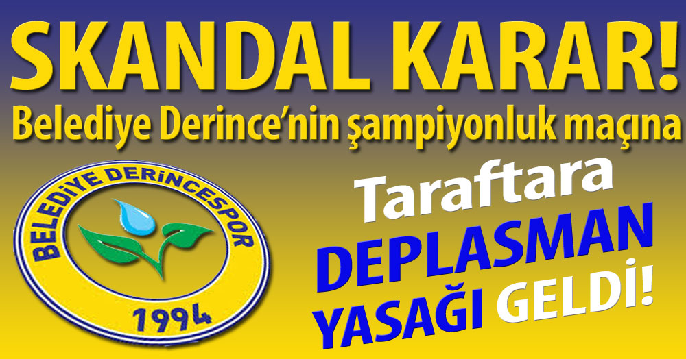 Belediye Derince taraftarı ŞOKTA!