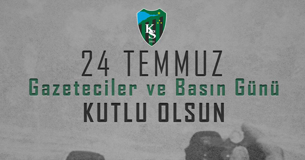 Kocaelispor’dan basına 24 Temmuz tebriği 