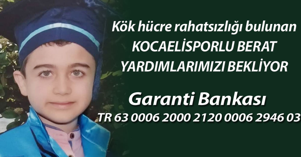 Minik Kocaelisporlu Berat yardımlarımızı bekliyor