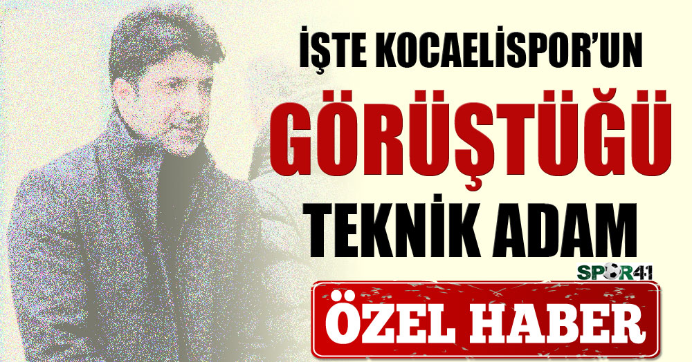 İşte Kocaelispor'un düşündüğü isim