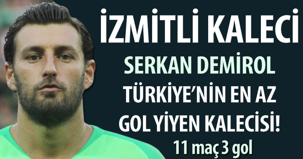 İzmitli kaleci Serkan, Türkiye'nin en az gol yiyen kalecisi 