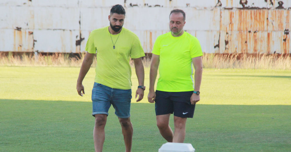 Bayram Olgun dünkü antrenmanda Dinçel ile konuştu