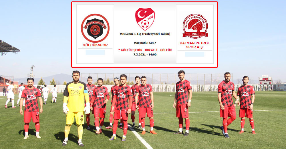 Ertelenen Gölcük - Batman maçının tarihi belli oldu