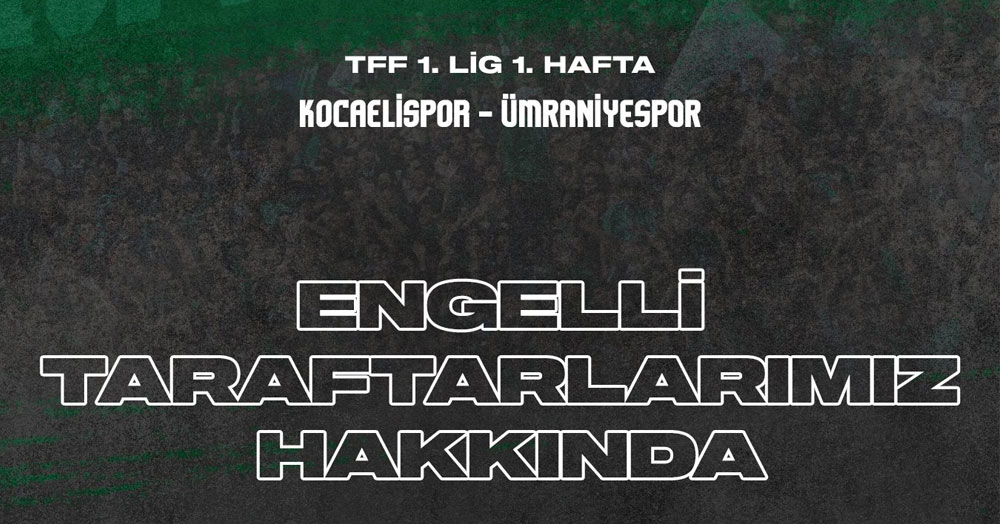 İlk 47 engelli vatandaşımızın maç bileti bedava!