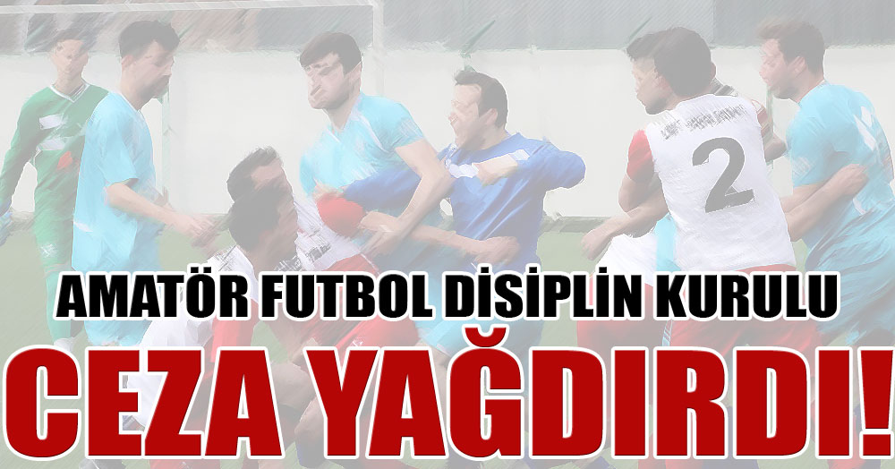 Amatör Futbol Disiplin kurulu kararları açıklandı… Ceza alan alana!