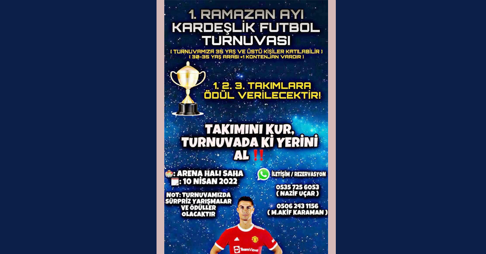 Ramazan’da “Kardeş Kardeşe” turnuva!