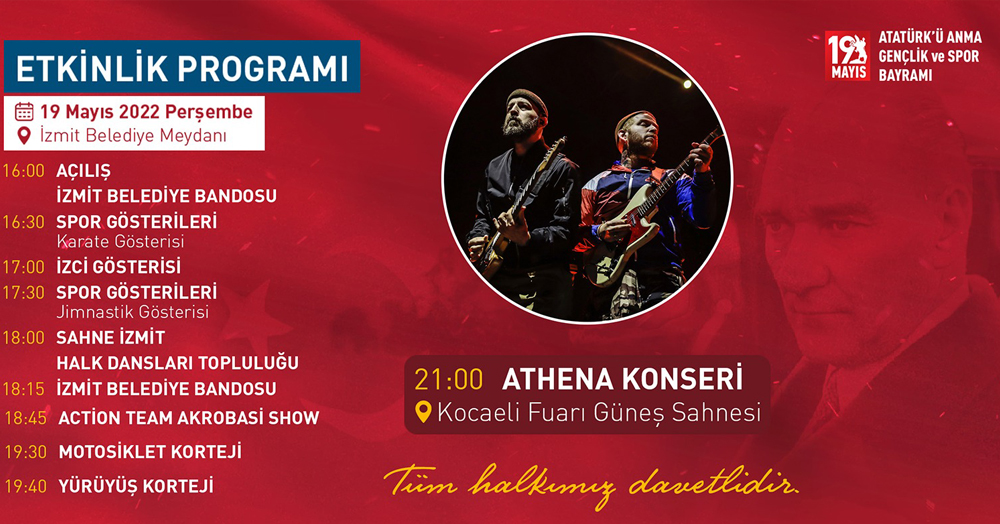 İzmit’te 19 Mayıs coşkusu! Athena geldi!