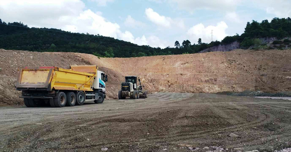 Atış poligonunda zemin iyileştirmesi devam ediyor