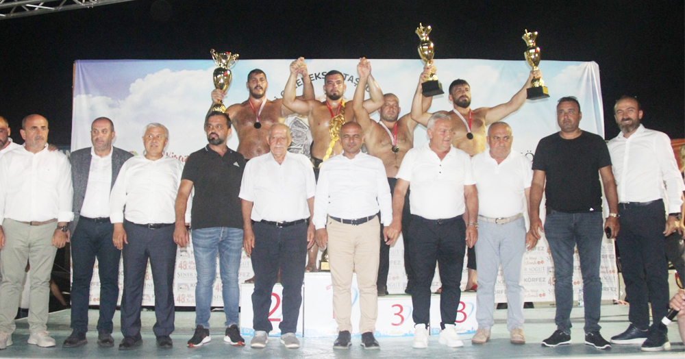 Körfez Taşköprü Güreşleri’nde başpehlivanlığı Yusuf Can Zeybek elde etti!