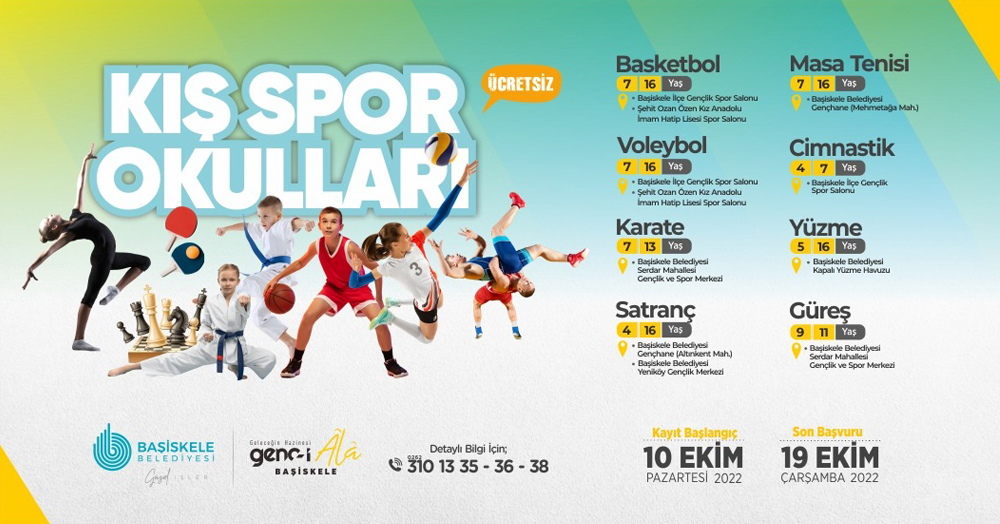 Başiskele'de kışın da bol bol spor yapılacak!