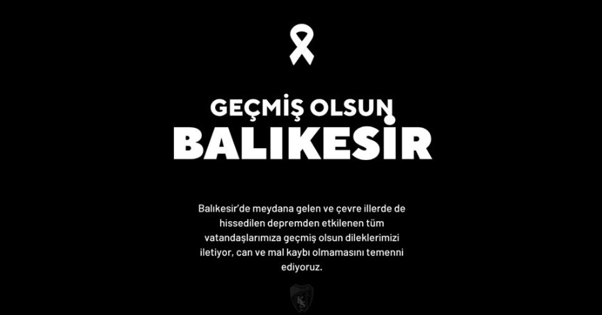 Geçmiş olsun Balıkesir!