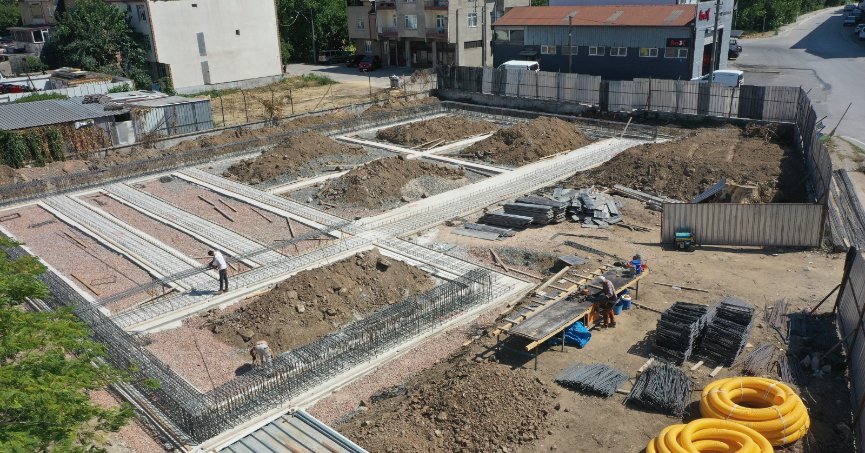 Vezirçiftliği Spor Salonu inşaatı tam gaz devam ediyor!   