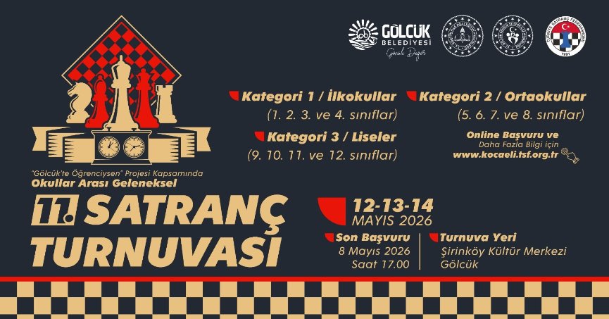 Gölcük’te satranç coşkusu yaşanacak!