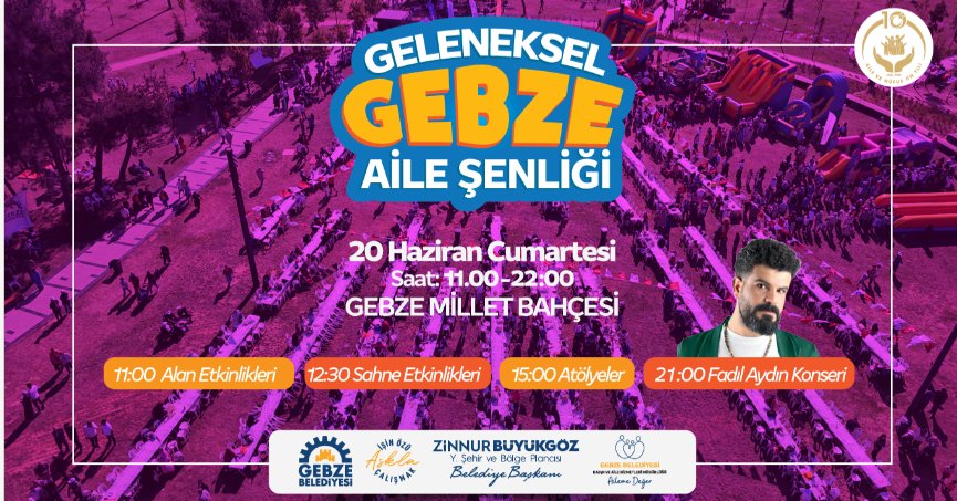 Gebze Aile Şenliği’nde büyük bir coşku yaşanacak