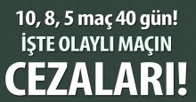 İşte olaylı maçın cezaları!