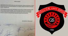 Gölcükspor’da futbolculardan imzalı protesto